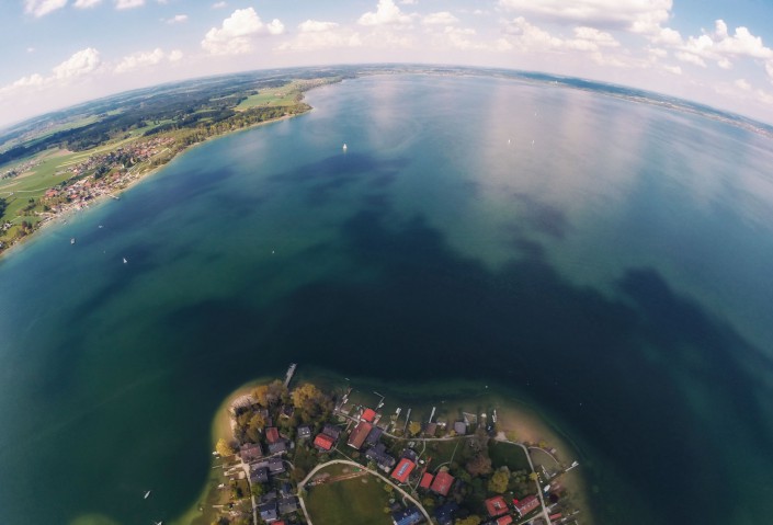 Luftaufnahme Quadcopter Drohne GoPro Aerial Chiemsee Fraueninsel